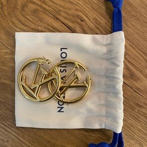 Louis Vitton LV Gold Hoop Earings